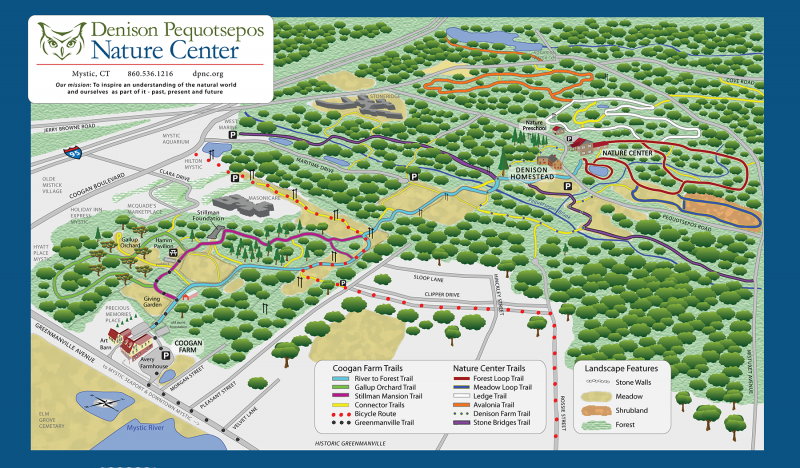 Trail Information & Map - Denison Pequotsepos Nature Center